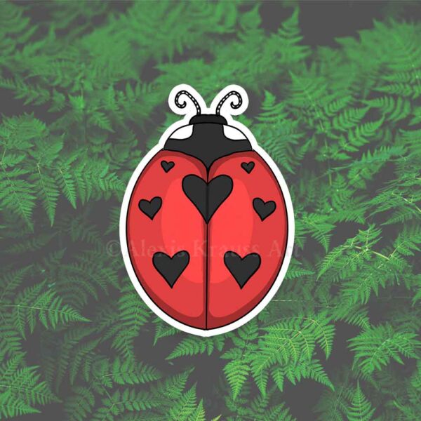 Ladybug Waterproof Vinyl Sticker