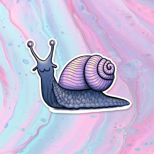 Cute Snail Waterproof Vinyl Sticker